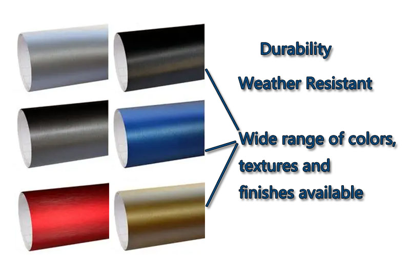 Vinyl coated aluminum coils come in a variety of colors